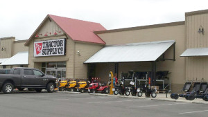 metal building with a sign that says tractor supply